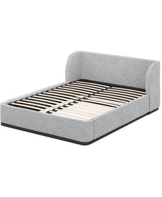 Jamar King Bed Frame - Pepper Boucle by Interior Secrets - AfterPay Available