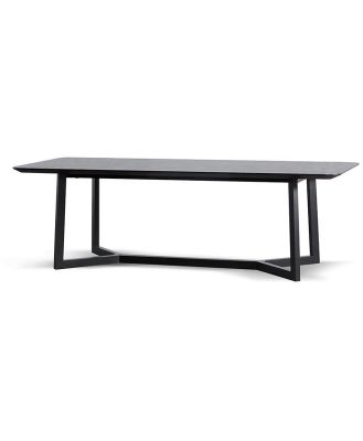 Kali 2.4m Wooden Dining Table - Full Black by Interior Secrets - AfterPay Available