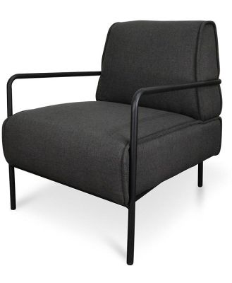 Ken Fabric Lounge Chair - Dark Grey by Interior Secrets - AfterPay Available