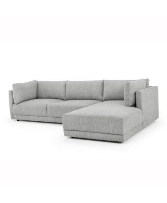 Kerry 3 Seater Fabric Right Chaise Fabric Sofa - Graphite Grey - Last One by Interior Secrets - AfterPay Available