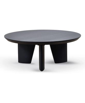 Krish 90cm Round Coffee Table - Full Black by Interior Secrets - AfterPay Available
