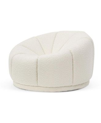 Lang Lounge Chair - Ivory White Boucle by Interior Secrets - AfterPay Available