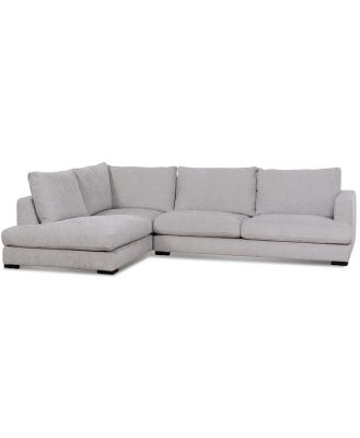 Lucinda 4 Seater Fabric Left Chaise Sofa - Oyster Beige by Interior Secrets - AfterPay Available