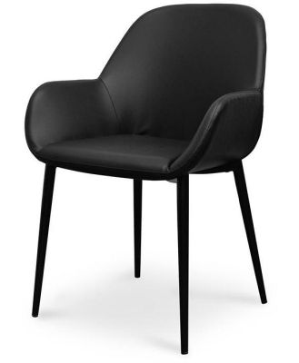 Lynton Dining chair - Full Black by Interior Secrets - AfterPay Available