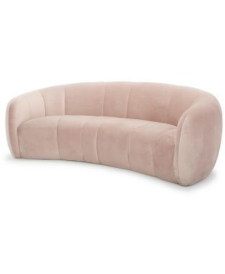 Marisol 3 Seater Fabric Sofa - Blush - Last One by Interior Secrets - AfterPay Available