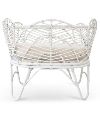 Meadow Rattan Baby Bassinet with Mattress - White by Interior Secrets - AfterPay Available