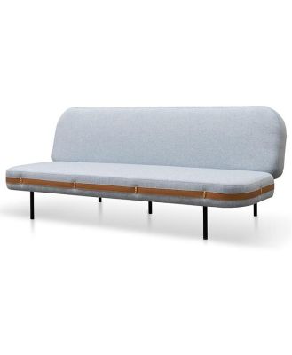 Melinda 3 Seater Fabric Sofa Bed - Light Blue by Interior Secrets - AfterPay Available