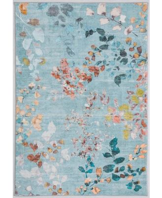 Mella 160cm x 230cm Flower Design Rugs - Kyoto Mint by Interior Secrets - AfterPay Available