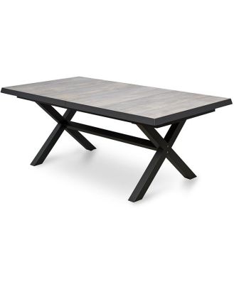 Memphis Extendable Ceramic Top Outdoor Dining Table - Grey by Interior Secrets - AfterPay Available