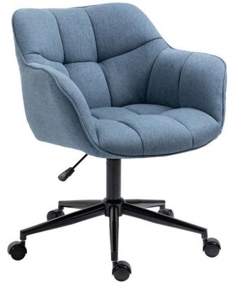 Mir Fabric Office Chair - Blue & Grey by Interior Secrets - AfterPay Available