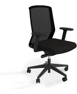 Motion Sync Mesh Ergonomic Office Chair Adjustable Arms - Black by Interior Secrets - AfterPay Available