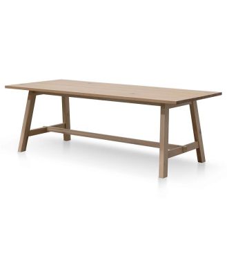 Murillo 2.2m Wooden Dining Table - Washed Natural by Interior Secrets - AfterPay Available