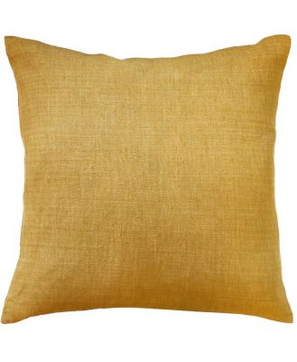 Ollo Adria Linen & Cotton Cushion - Mustard by Interior Secrets - AfterPay Available