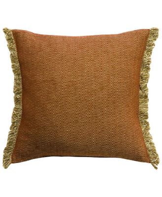Ollo Nathan Jacquard Design Fringed Edge Cushion - Spice by Interior Secrets - AfterPay Available