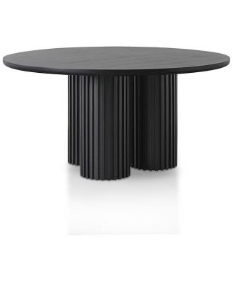Peyton 1.5m Round Dining Table - Black Oak by Interior Secrets - AfterPay Available