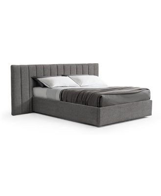 Ralph Wide Base Queen Bed Frame - Spec Charcoal with Storage by Interior Secrets - AfterPay Available