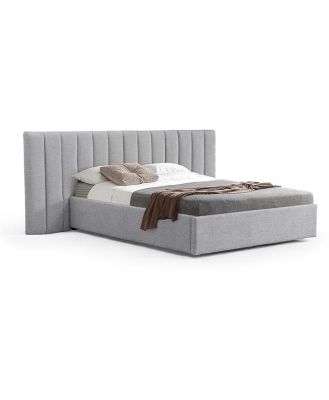 Ralph Wide Base Queen Bed Frame - Spec Grey with Storage by Interior Secrets - AfterPay Available