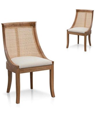 Set of 2 - Arla Dining Chair - Light Beige by Interior Secrets - AfterPay Available
