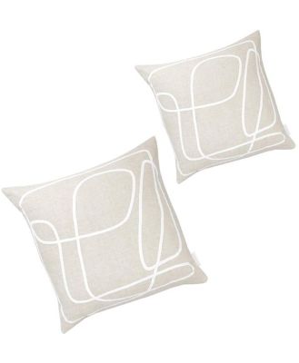 Set of 2 - Peridot 50cm Cushion - White by Interior Secrets - AfterPay Available