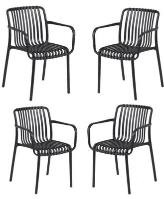 Set of 4 - Isabella Dining Chair - Black by Interior Secrets - AfterPay Available
