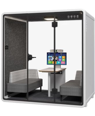 Silent Meeting Pod Large White (4 Person) by Humble Office by Interior Secrets - AfterPay Available