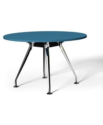 Swift Round Office Meeting Table 90cm - Olympia Blue by Interior Secrets - AfterPay Available
