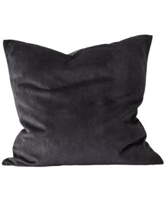 Weave Ava 50cm Velvet Cushion - Coal by Interior Secrets - AfterPay Available