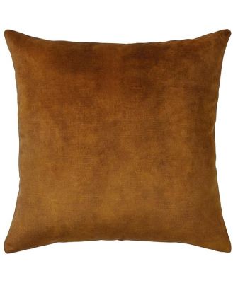 Weave Ava 50cm Velvet Cushion - Ochre by Interior Secrets - AfterPay Available