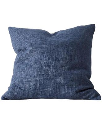 Weave Domenica 50cm Linen Cushion - Denim by Interior Secrets - AfterPay Available