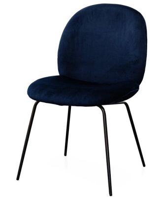 Willis Dining Chair - Navy Velvet by Interior Secrets - AfterPay Available