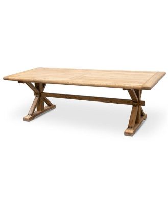 Winston Reclaimed 3m Elm Wood Dining Table - Rustic Natural by Interior Secrets - AfterPay Available