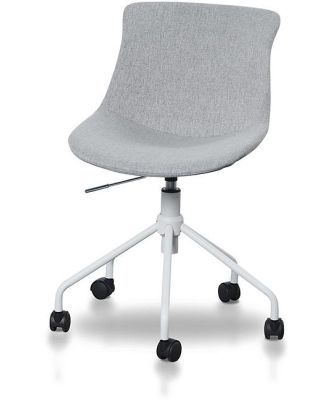Zima Office Bar Chair - Light Grey with White Base by Interior Secrets - AfterPay Available