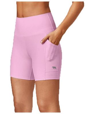 Women's Ab Waisted Gelato 6 Inch Bike Shorts, Pink /