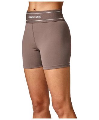 Women's Ab Waisted Say My Name 4 Inch Bike Tights, Brown /