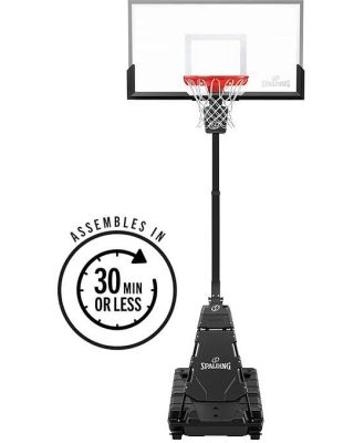 Momentous EZ Assembly 54 Inch Clear View Portable Basketball System