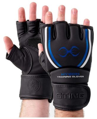 MMA Training Gel Hybrid Gloves, Black / M
