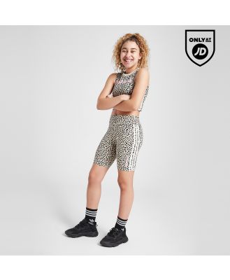 adidas Originals Girls' All Over Print Leopard Shorts Junior