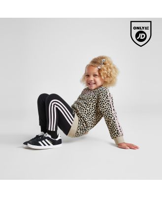 adidas Originals Girls' Leopard Print Hooded Tracksuit Infant