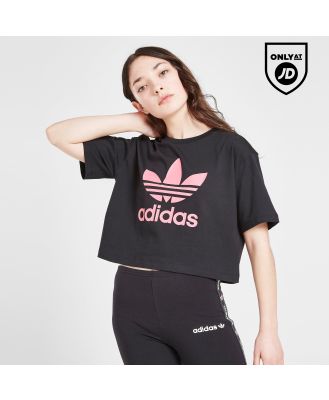 adidas Originals Girls' Trefoil Crop T