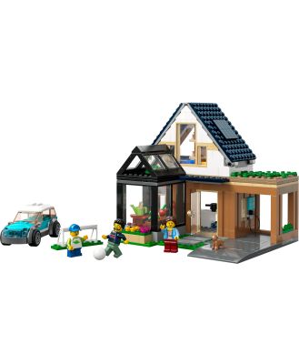 Family House and Electric Car