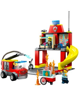 Fire Station and Fire Engine