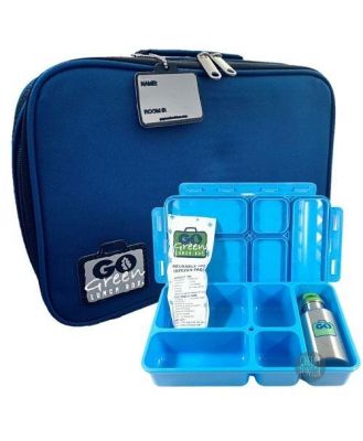 Blue Bomber Go Green Lunch Box Set