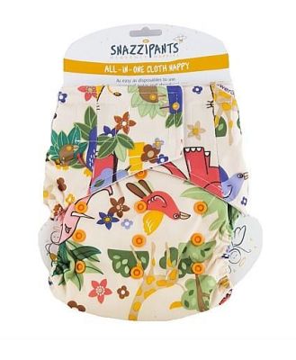 Brolly Sheets Snazzipants All in One Cloth Nappy Jungle 4kg to 14kg