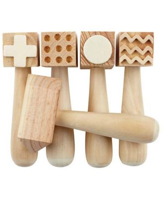 Wooden Pattern Hammers Set of 5