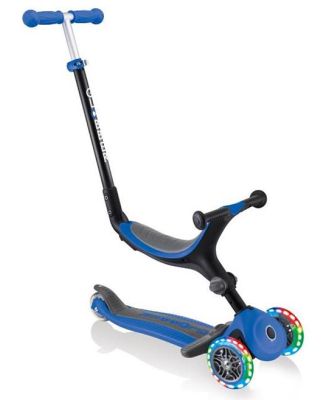 Globber GO UP Fold Plus Convertible Scooter with Light Up Wheels - Navy Blue