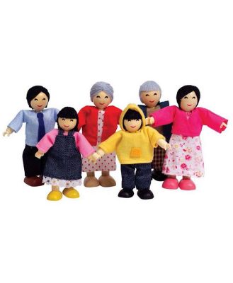 Hape Asian Family Doll Set of 6
