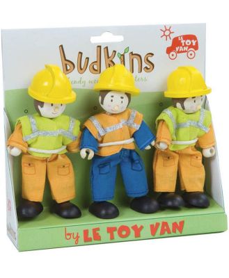 Le Toy Van Budkins Construction Workers Set