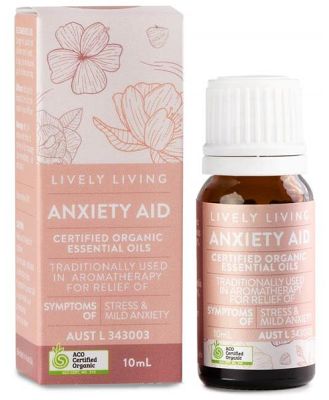 Lively Living 100% Certified Organic Essential Oil Anxiety Aid
