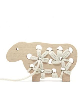 Gabby the Wooden Lacing Toy Sheep