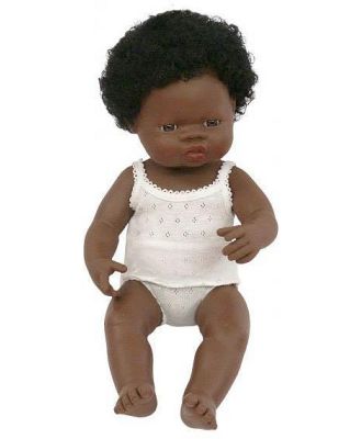 Miniland African Baby Girl Doll